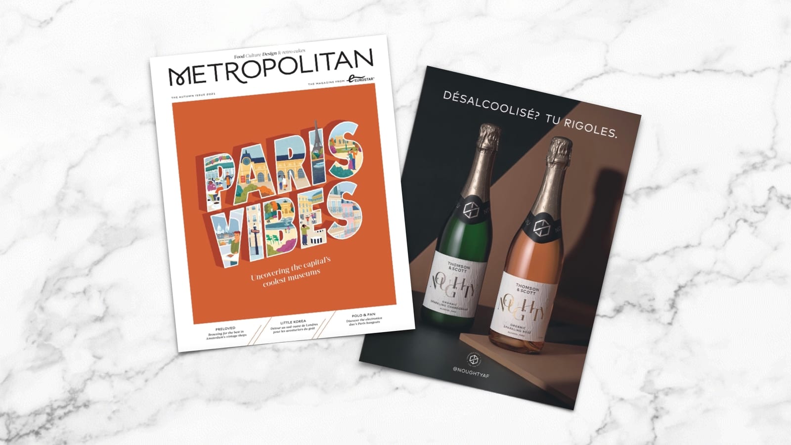 Noughty Says 'Santé' To Eurostar Magazine Metropolitan