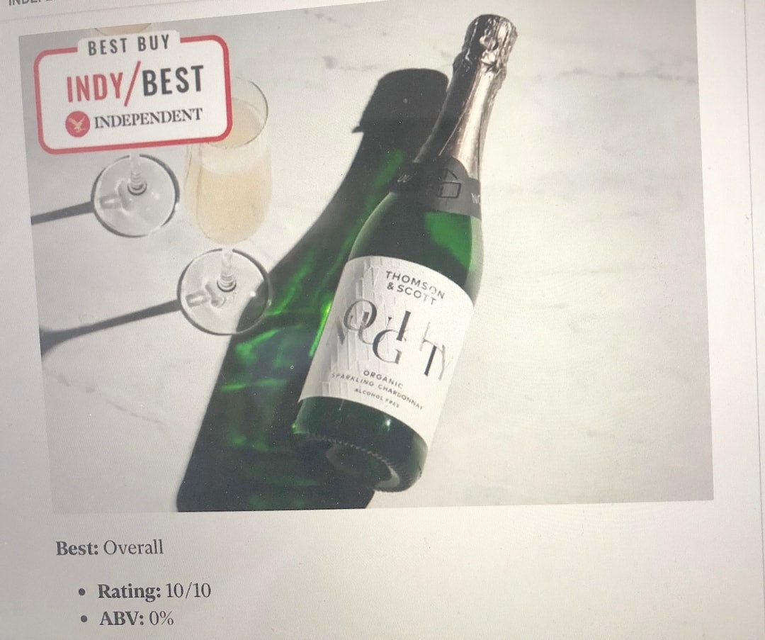 The Independent Crowns Noughty its Best Overall Alcohol-Free Sparkling - 10/10