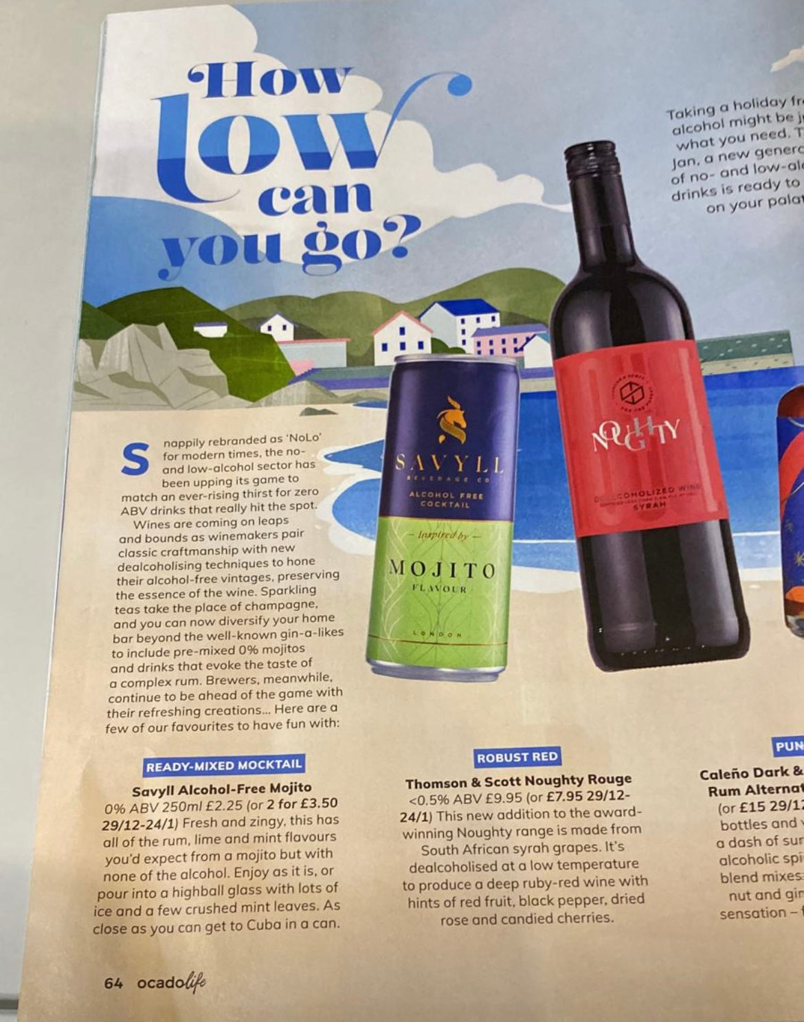 Ocado Magazine Features Noughty Rouge - A "Robust Red"