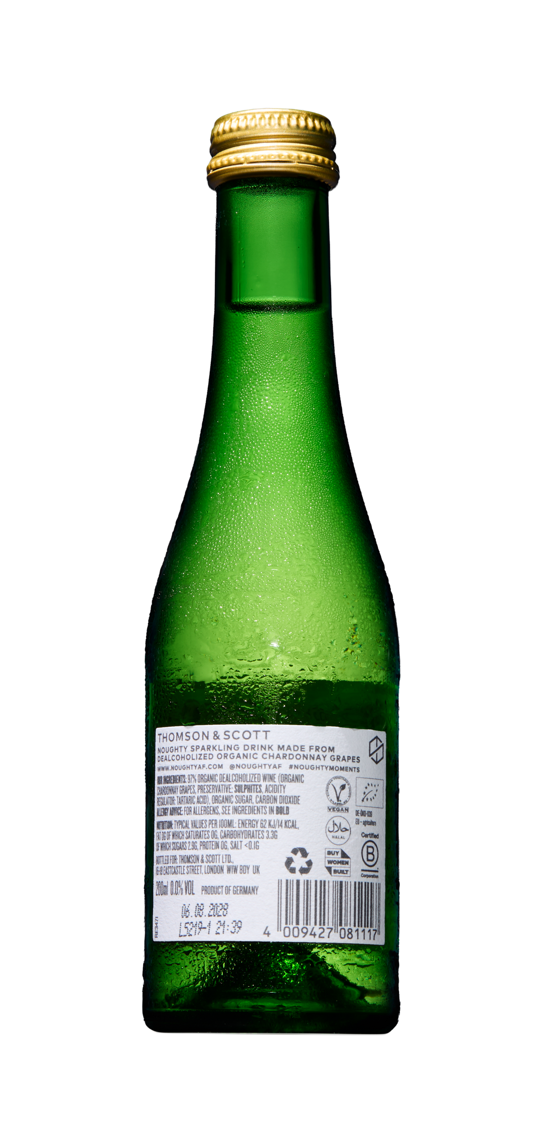 Noughty Sparkling Chardonnay Mini Bottle 200ml (Case of 6)
